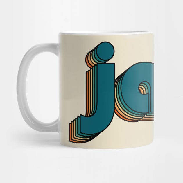 Jazz // Jazz Retro Rainbow Typography Style // 70s by Vincentstore.id